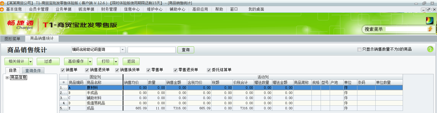 用友t1商貿(mào)寶批發(fā)零售版12.6如何查詢銷售統(tǒng)計(jì)？