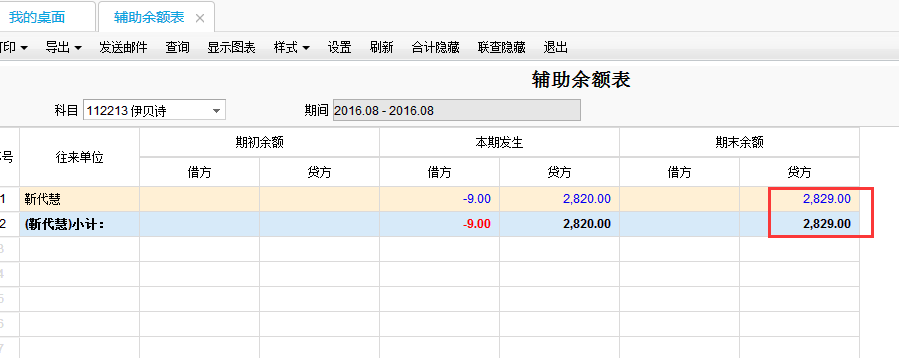 用友T+12.1怎樣查看輔助賬表