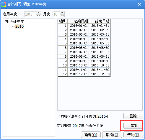 用友U8v12.5如何增加新的會計期間？